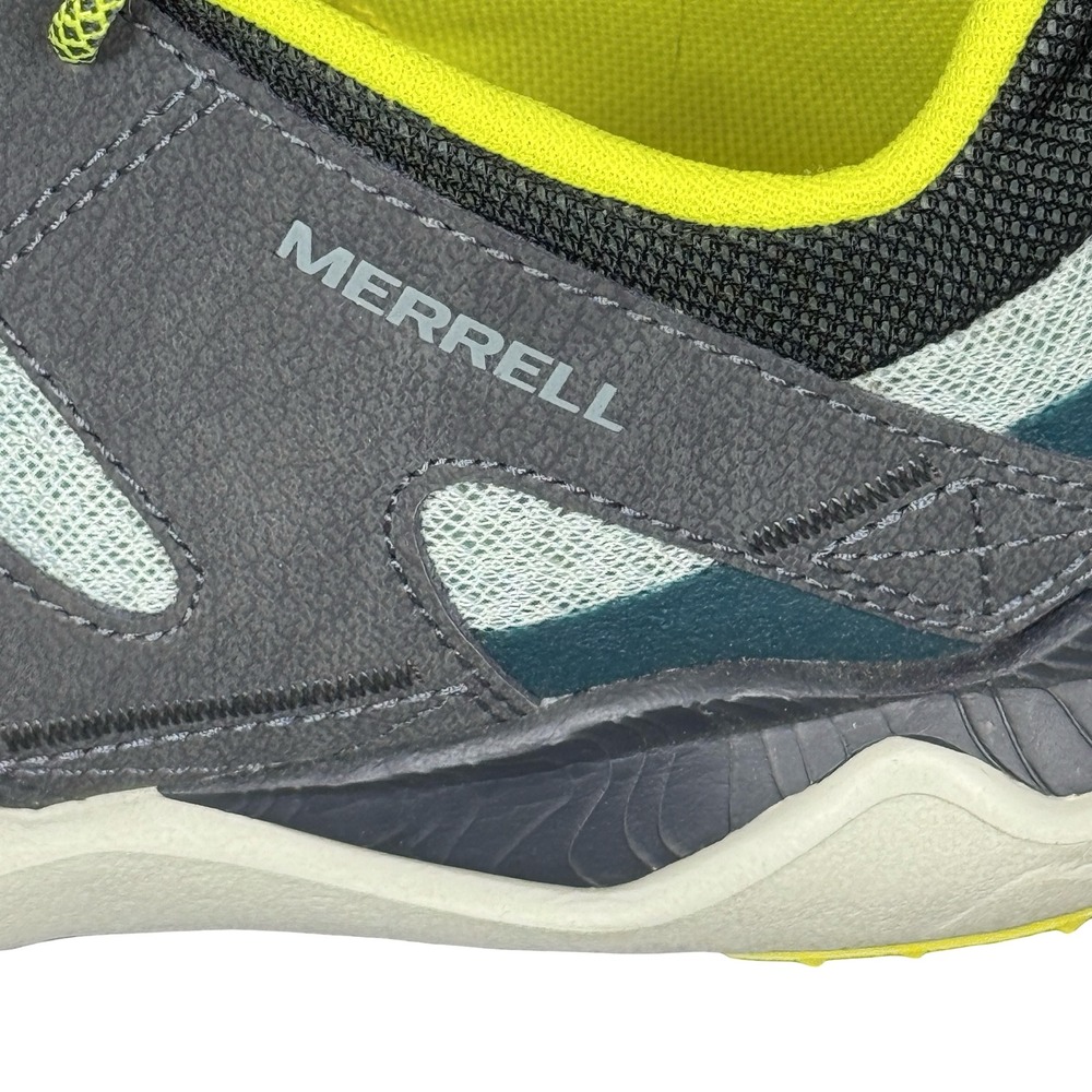 Merrell 1six8 Womens 8.5 Mesh Running Shoes Blue‎ Neon Yellow Sneaker - Picture 10 of 11